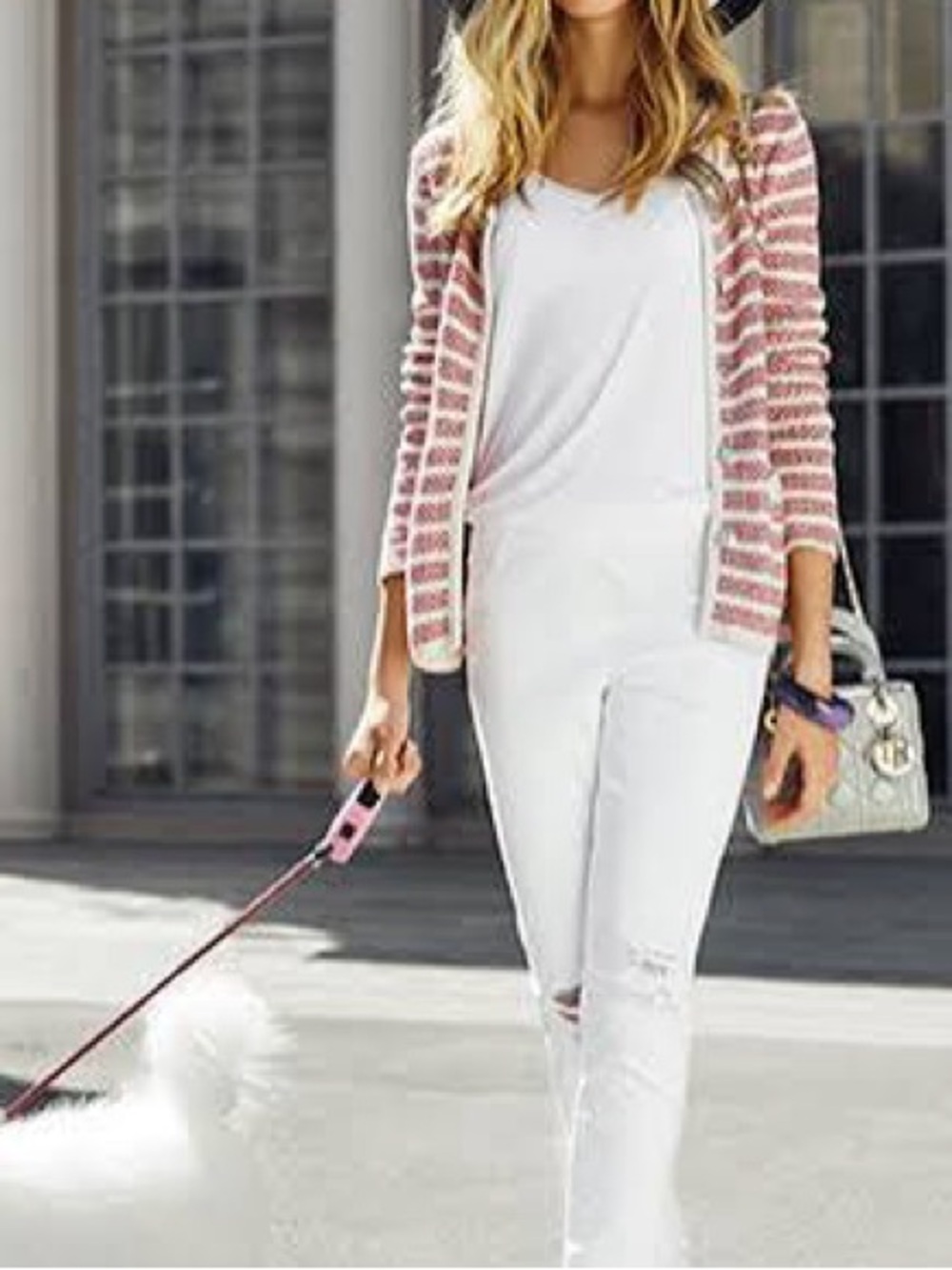 INTIMISSIMI Blue/Ivory Knit Stripe Cardigan
